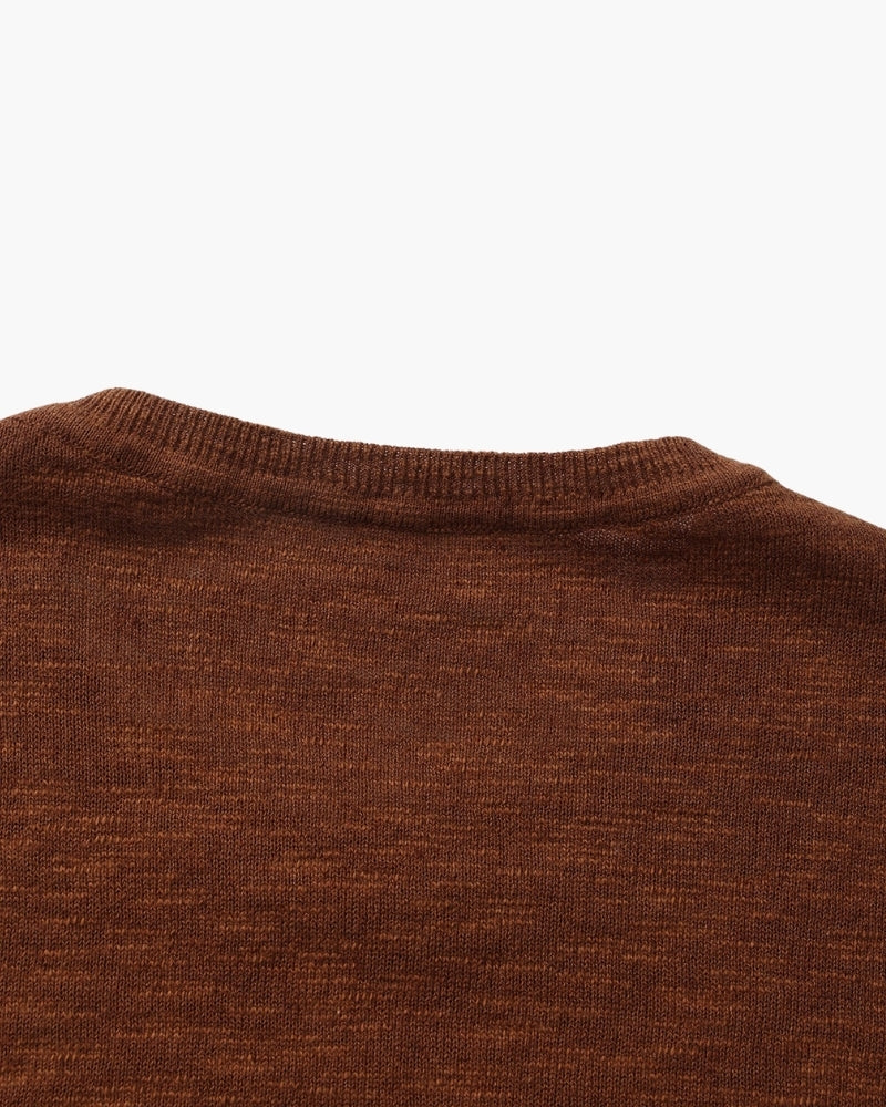Linen Cotton Essential Crewneck - Old Money