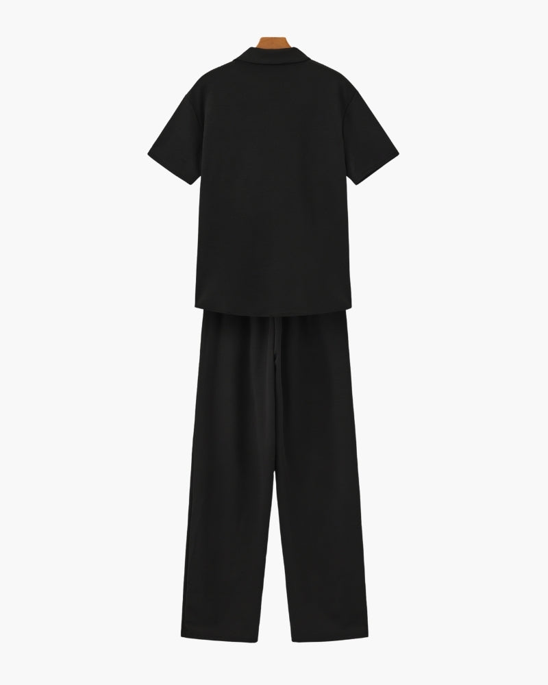 Cotton Polo & Pantalon Set - Old Money