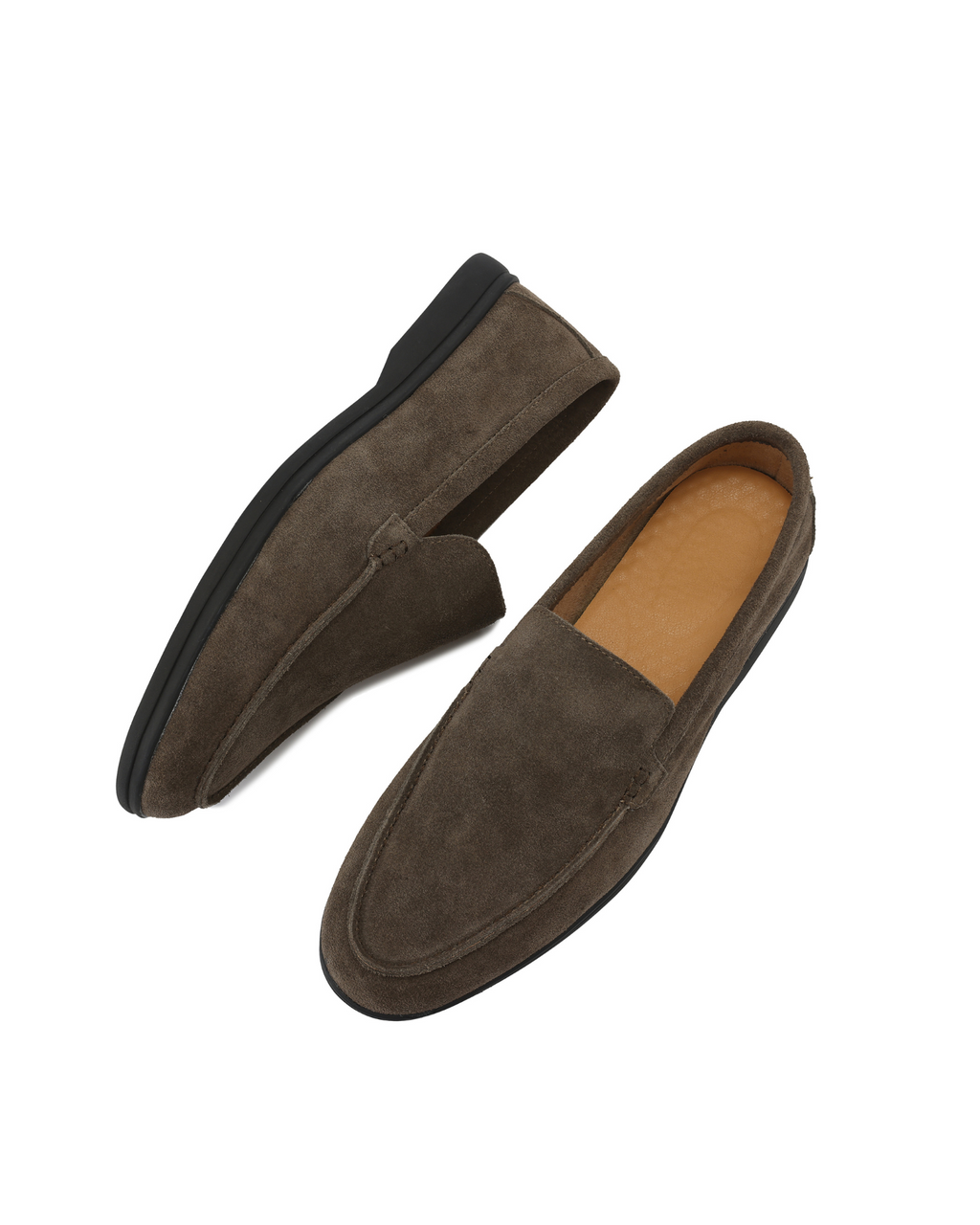 Premium Suede Loafers - Black Soles - Old Money