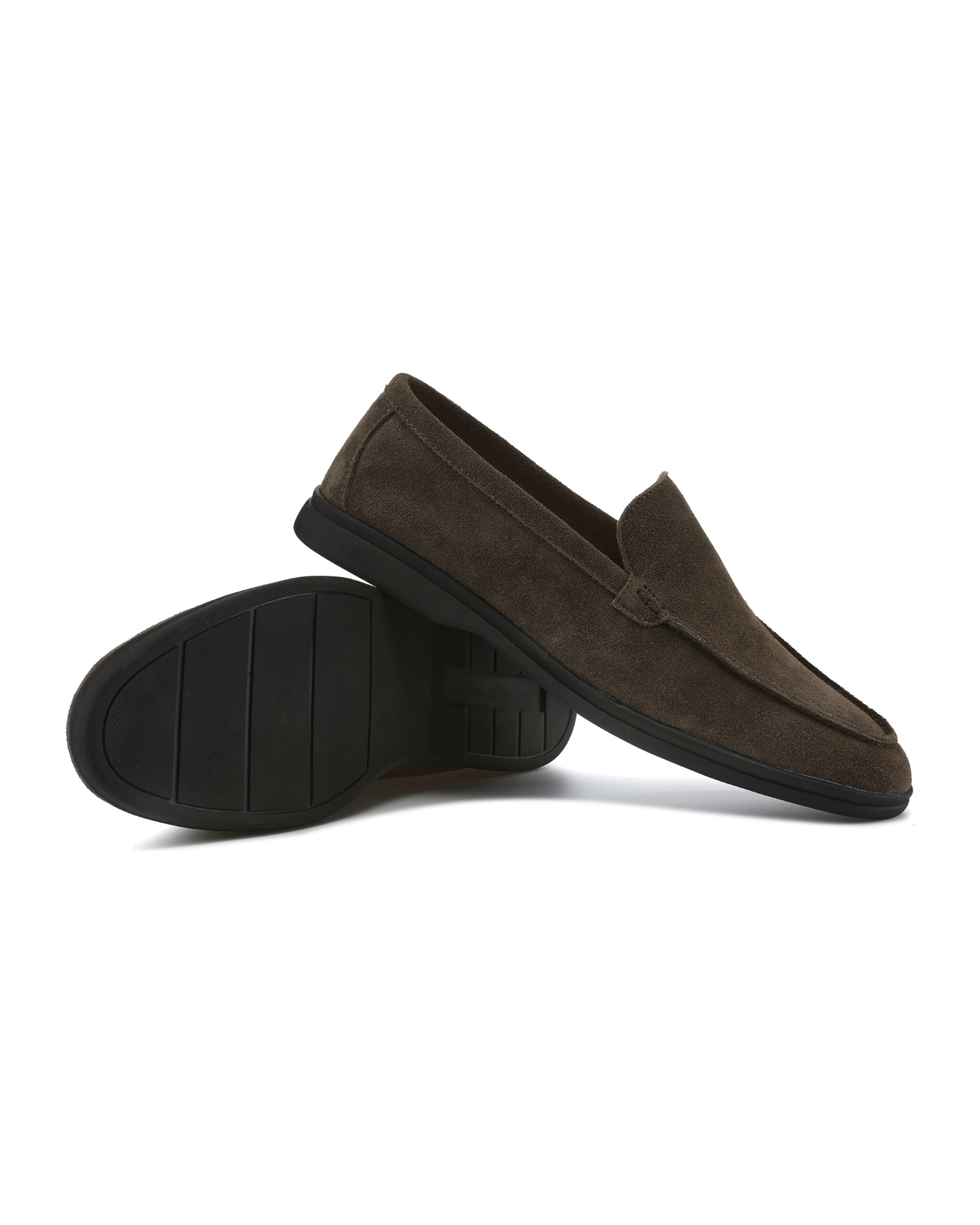 Premium Suede Loafers - Black Soles - Old Money