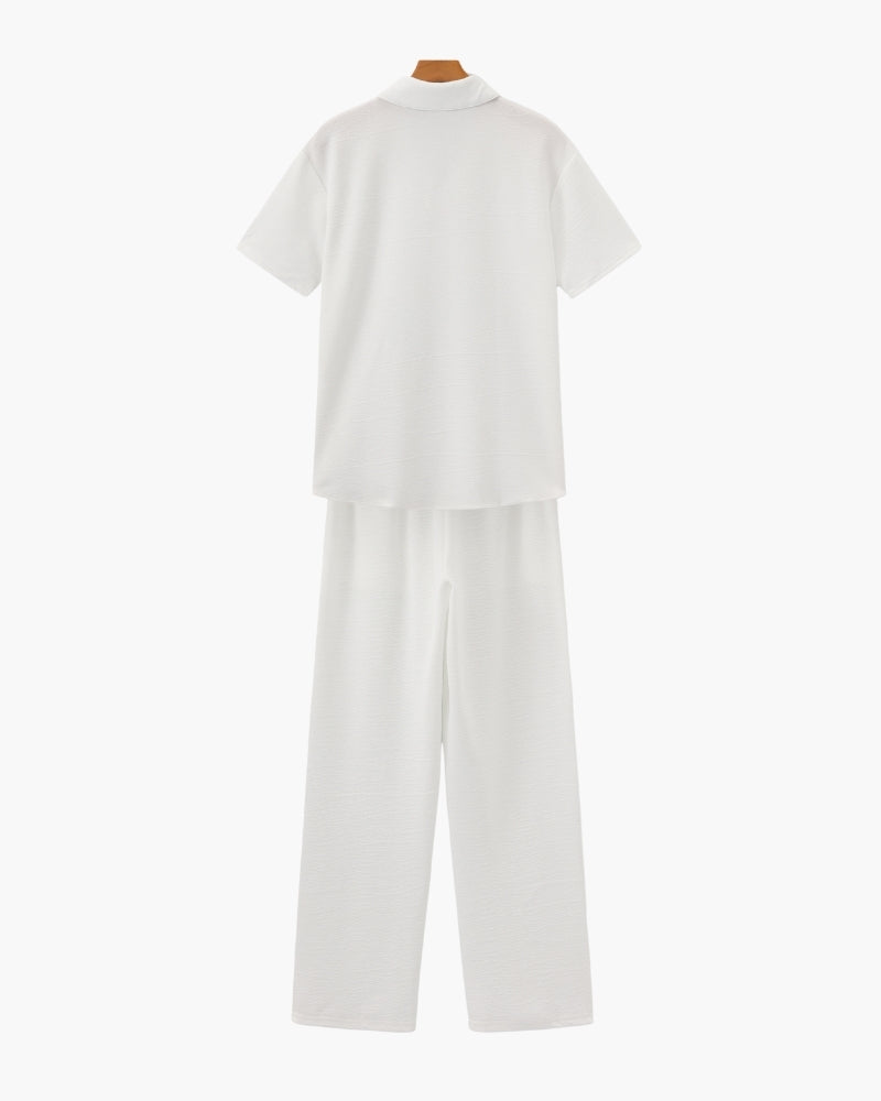 Cotton Polo & Pantalon Set - Old Money