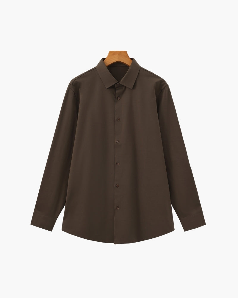 Tailored Cotton Flex Shirt - Old Money