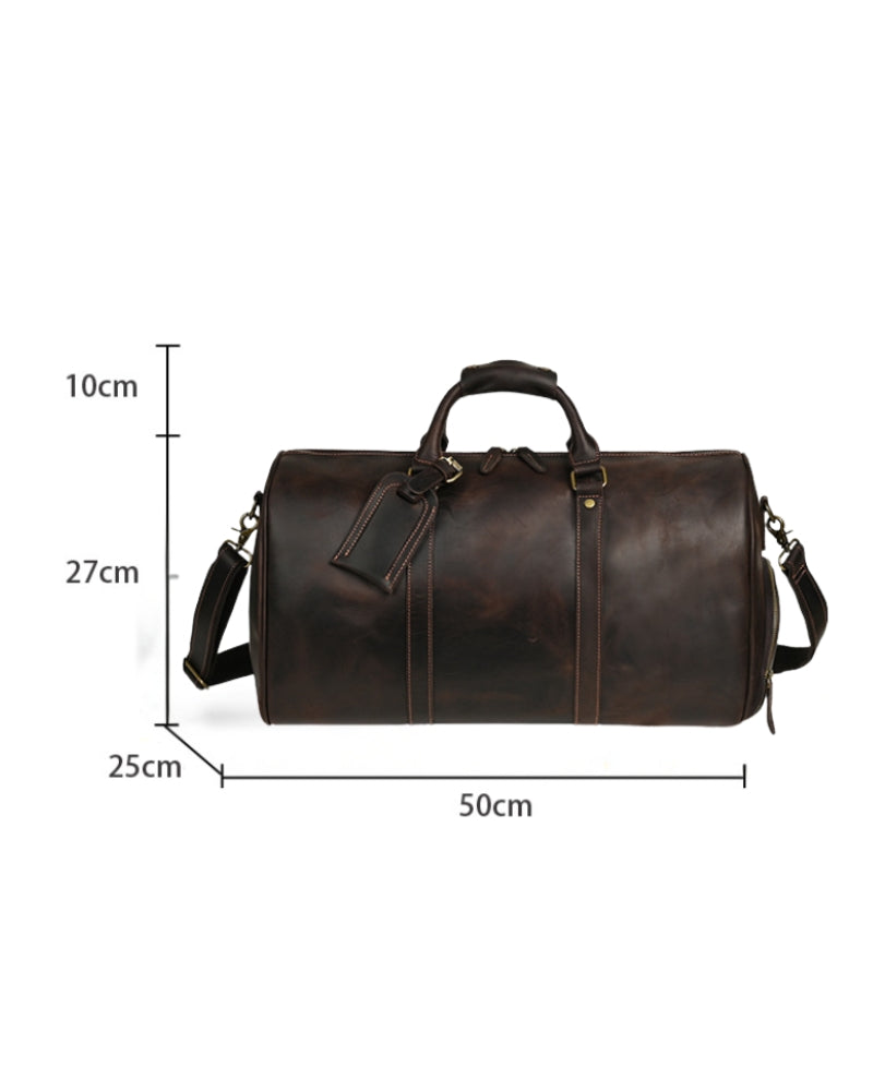 Montague Leather Duffle - Old Money