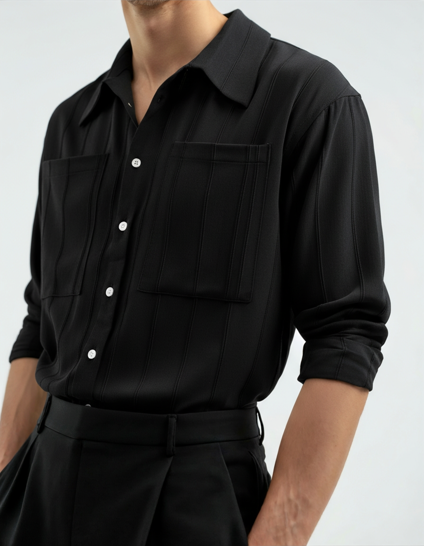 ST Tropez Ribbed Shirt - Old Money